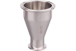 DERNORD Sanitary Fitting Reducer Fitting SUS304 Tri Clamp Ferrule Style 3" Tube OD to 1-1/2" Tube OD