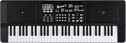 Teclado Musical Iniciante Queen's 61 Teclas Preto Teclado Musical Iniciante Queen's 61 Teclas Preto