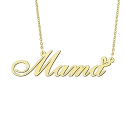 BYBWBL Mama Name Pendant Necklace 18k Gold Plated