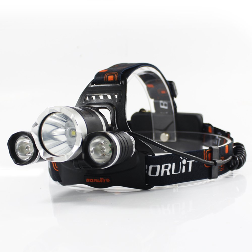 Boruit RJ Linterna Frontal Led con Luz UV Lúmenes Luz Púrpura Utilizado