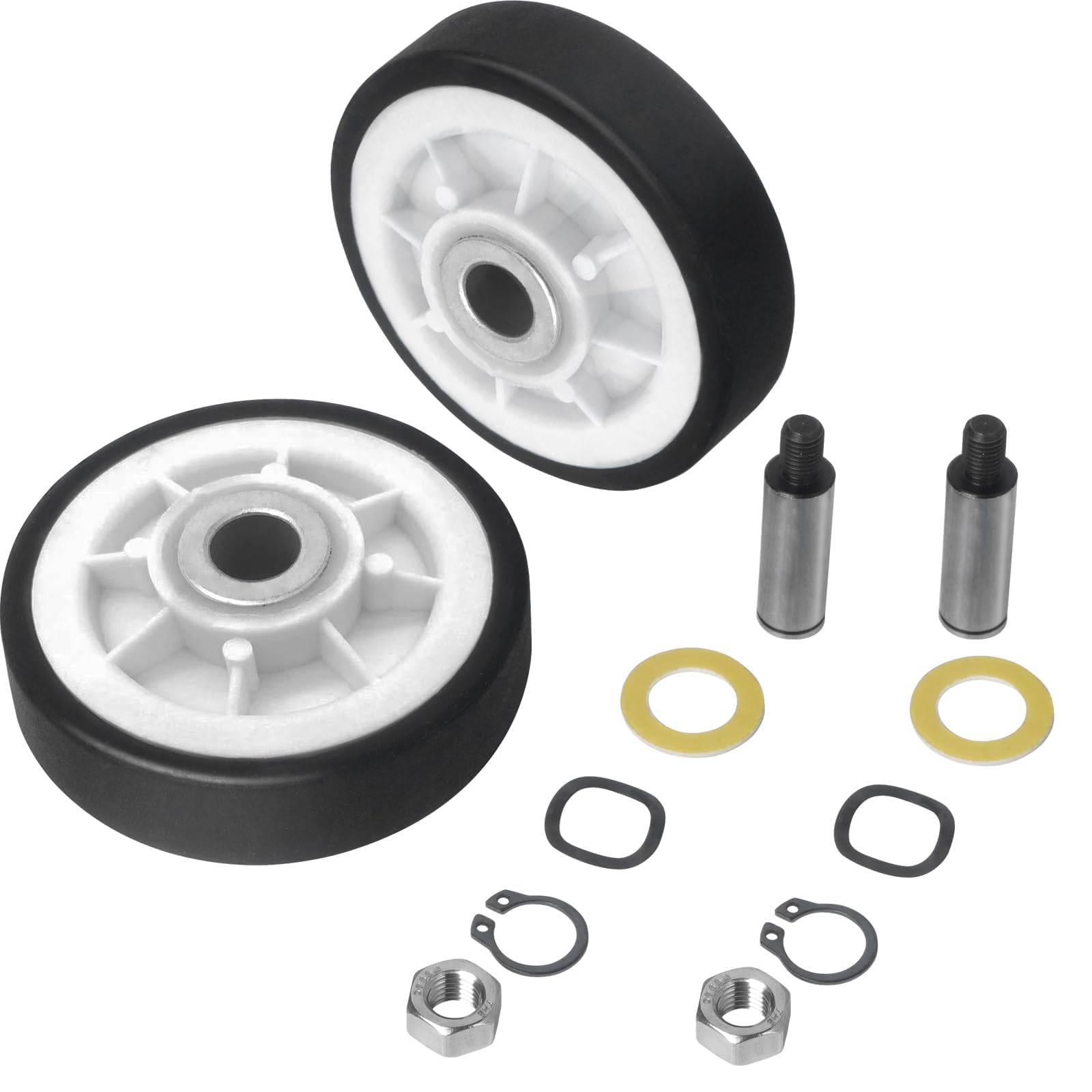 Photo 1 of 303373K 12001541 Dryer Drum Roller Kit Compatible with Cro-sley May-tag Ken-more Dryer,Replaces 12001541VP 303373 3-3373 400518 AP4008534 K35-248 W10116741 Y303373 312948 63129480 AP6009858