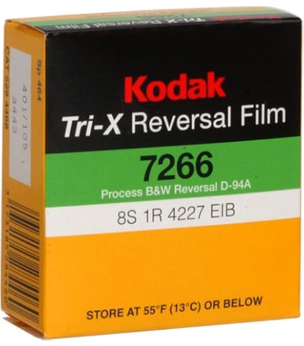 Kodak Super 8 Reversão preto e branco, cartucho Tri-X 7266/50