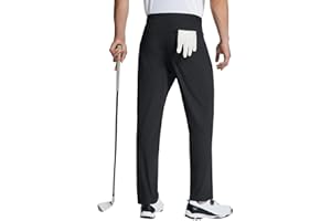 BALEAF Men's Golf Pants Stretch Relaxed Fit 30" Sweatpants with Zipper Pockets Work Casual Athletic
