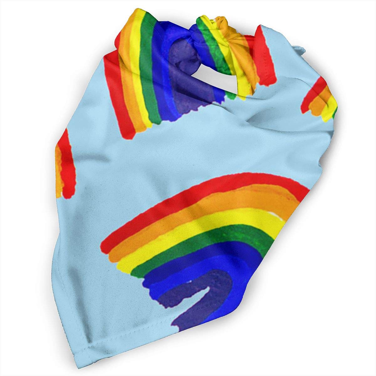 Pet Scarf Dog Bandana Bibs Triangle Head Scarfs Rainbow Blue Line Accessories for Cats Baby Puppy