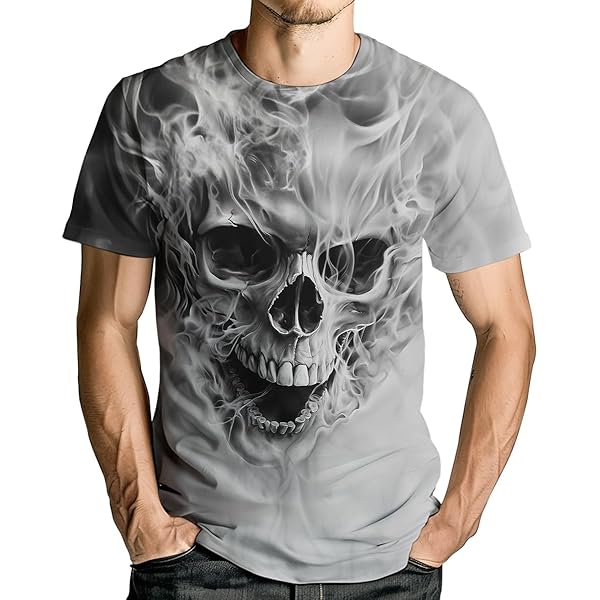 Snbidmk Novelty 3D Cheetah Graphic Print Short Sleeve Crewneck T