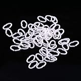 Oumefar 50Pcs Chicken Beak Rings Color Random Anti Pecking Poultry Feather Tool view 2
