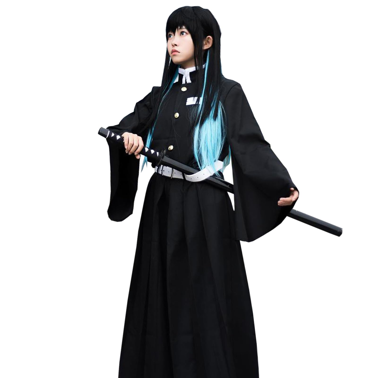 CR ROLECOS Tokitou Muichirou Cosplay Costume for Demon Slayer Tokito Cosplay Outfit Uniform Suit Halloween Costume S — image 1