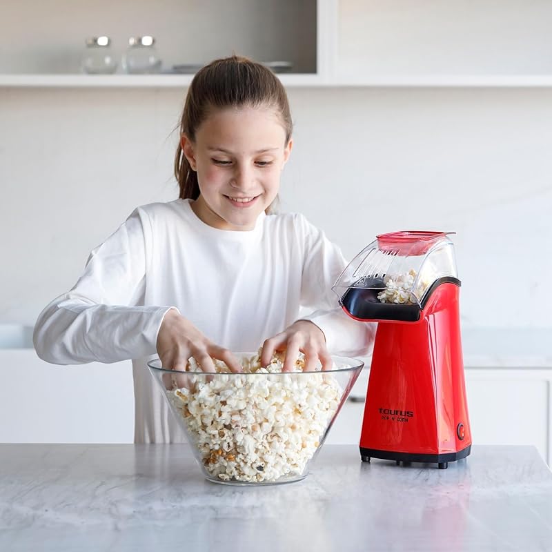 - Machine à pop-corn Pop'N'Cor, 1100W, Sans huile, Air chaud, 3 min