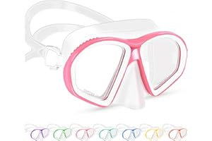 Supertrip Kids Swim Goggles, Swim Mask with Nose Cover, Tempered Glass Snorkel Diving Mask for Youth Boys Girls Age 6-14