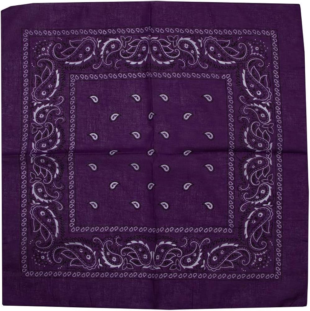 Lightweight Multicolored Cotton Bandana 12 Pack: Clothing