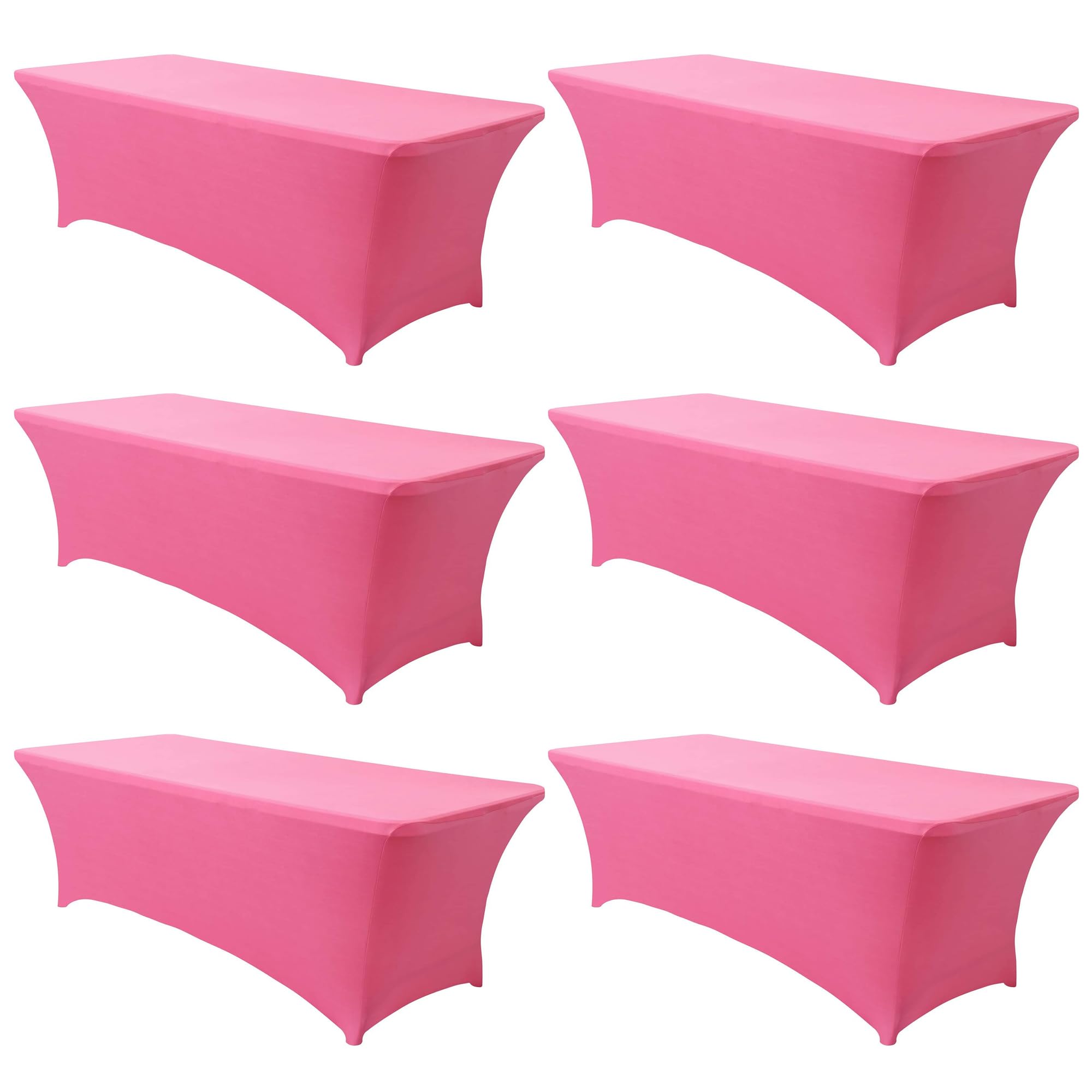 Obstal 6 Pack Stretch Spandex Table Covers for 6