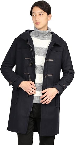 Amazon ヴァーグ Varg ロング ダッフル コート メンズ カラー ネイビー サイズ L コート ジャケット 通販