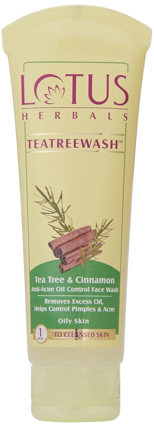 Lotus Herbals Tea Tree and Cinnamon Anti Acne Oil Control Face Wash