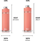 Ninja Thirsti 530 ml Water Bottle Leak-Proof Triple Insulated Coral view 5