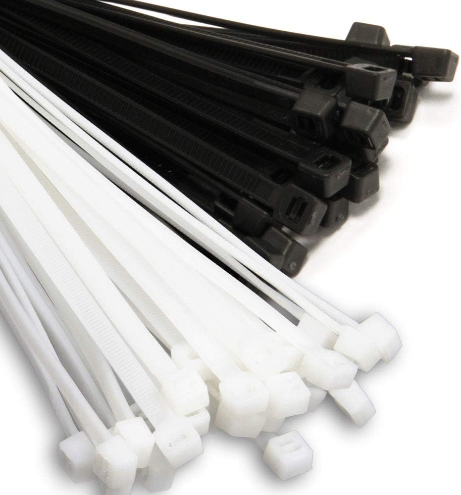 Woltersberger Professional Cable Ties Industrial Quality Natural/White | Choice of Length: 100 mm, 150 mm, 250 mm, 300 mm, 400 mm, 500 mm Sturdy and Temperature Resistant up to 600 °C
