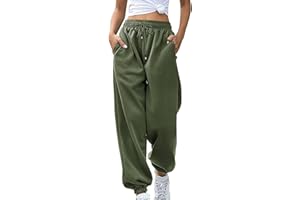 BXJX Womens Cinch Bottom Sweatpants Casual High Waisted Avtive Workout Joggers Trendy Plus Size Pants Fall Fashion Outfits