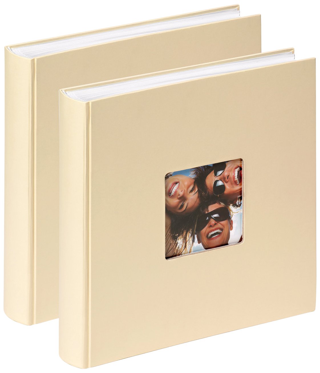 walther Design Photo Album Cream 30 x 30 cm with Cover Punching, Double Pack, Fun FA-208-HD โ image 1