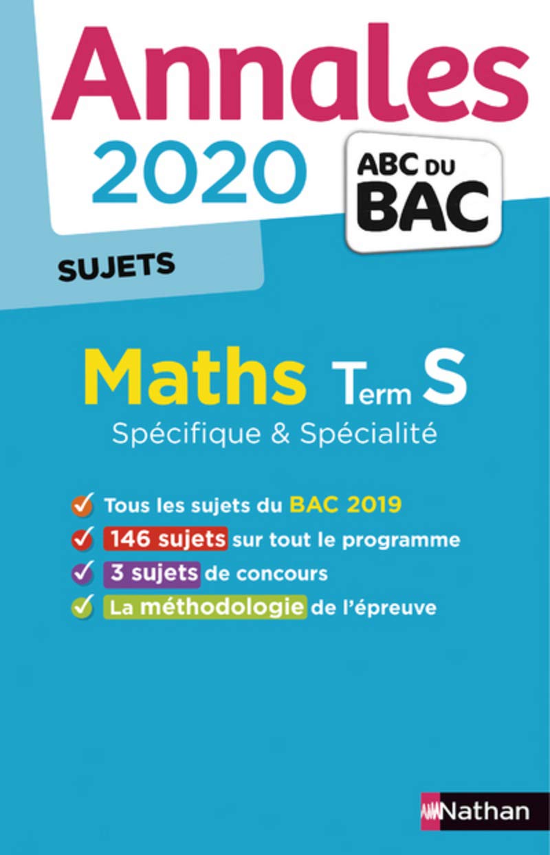 Amazon Fr Annales Abc Du Bac 2020 Maths Term S Non Corrige Lixi Christian Lixi Christian Livres