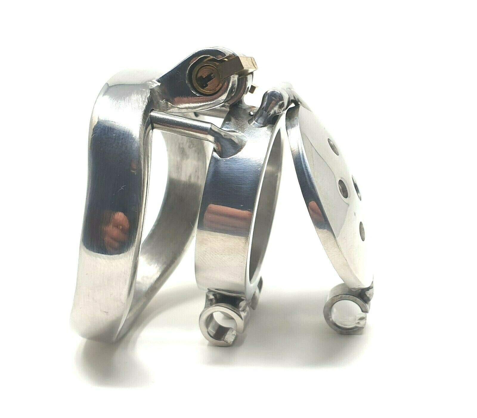 Bondage Masters Chastity Cage Micro Chastity Ultra Small Removable Urethral Tube Twin Lock Opening Cage