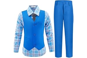 QISUMA Boys Suits Toddler Formal Suit Set Kids Ring Bearer Outfit for Teen Boys Wedding Tuxedo Communion Dress Clothes