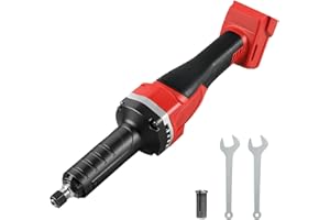 Electric Straight Grinder Compatible with Milwaukee 18V Battery, Brushless Straight Grinder, 6 mm Drill Chuck and 4 Variable 