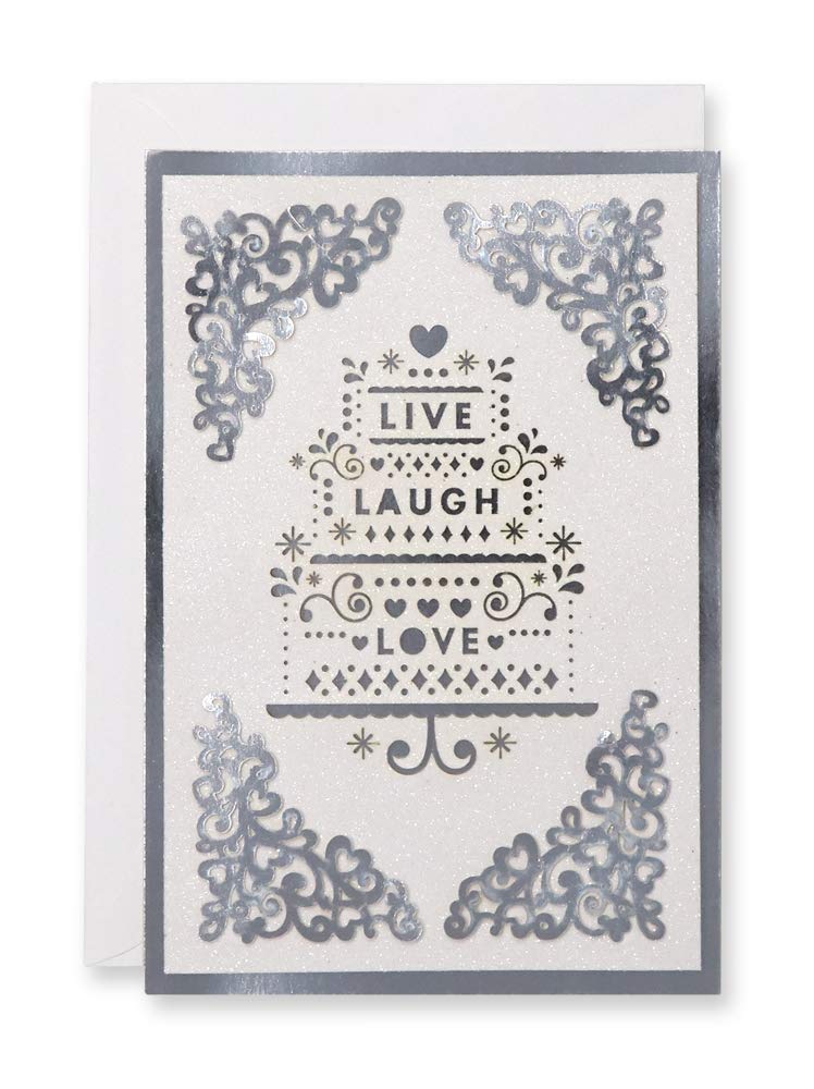 Hallmark Signature Wedding Card (Live Laugh Love)