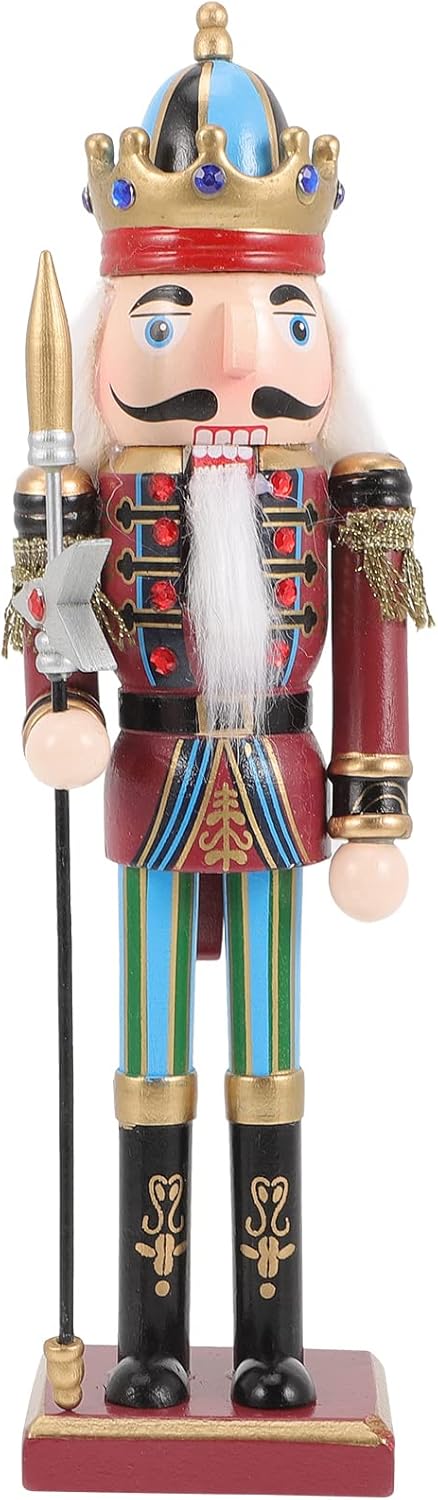 Nutcrackers - PASOLABE Christmas Nutcracker Figure 12 Inch Traditional Wooden Nutcracker Christmas Decorations for Festival Party Xmas Gifts (Pikeman)