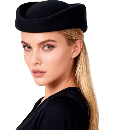 Vintage Wool Felt Fascinator Hats for Women Elegant Derby  display picture 1