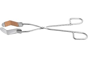 Eisco Labs Safety Flask/Beaker Tongs - Stainless Steel, Cork Lined Jaws, 12" Length