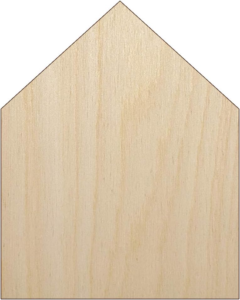 Amazon Com Simple House Solid Unfinished Wood Shape Piece Cutout For Diy Craft Projects 1 4 Inch Thick 4 70 Inch Size