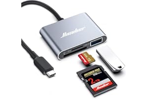 Hicober USB C to SD, Micro SD Memory Card Reader, Type C to SD Card Reader Adapter 2TB Capacity for MacBook Camera Android Wi