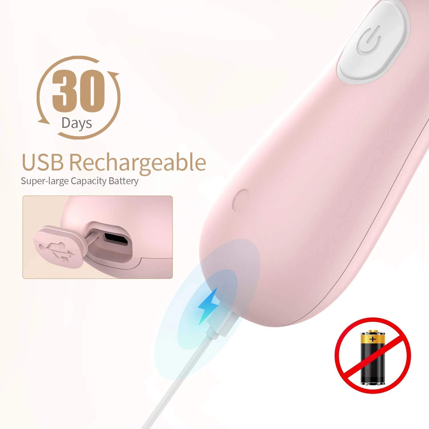 Liberex RF100 Facial Cleansing Brush - IPX7 Waterproof with 2 Brush Heads, USB Charging, Spin Face Brush for Deep Cleansing, Gentle Exfoliating and Massaging: Beauty