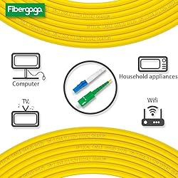 Fibergaga-5M(16ft) OS2 LC/UPC to SC/APC Fiber Patch