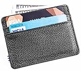 Slim Genuine Leather Wallet Minimalist Front Pocket Card Holder Credit Card Case