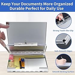 Aluminum Clipboard with Storage, Form Holder Steel