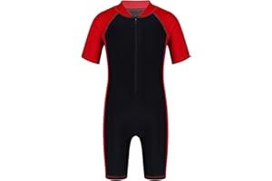 LOLODA Lorilida Boys One Piece Rash Guard Swimsuit Short Sleeve Water Sport Bathing Suits UPF 50+ Sun Protection