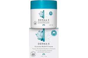 Derma E Eczema Relief Cream – All Natural Itch Relief – Soothing, Relieves Flaky, Scaly and Dry Skin - Antioxidant-Rich Topical Eczema and Psoriasis Cream, 4oz