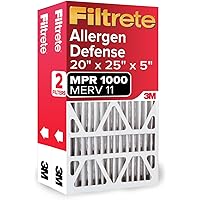Filtrete 20x25x5 AC Furnace Air Filter, MPR 1000, MERV 11, Fits Lennox Devices, Allergen Defense, Electrostatic Air Cleaning