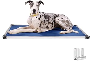 K9 Ballistics Chew Proof Armored Crate Bed 41 x 27 for Large Dogs - Virtually Indestructible Pad, Preassembled, Withstands Aggressive Chewers - Fits 42” Wire Crates, Blue Quartz