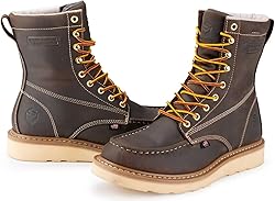SUREWAY Mens 8 in Wedge Moc Soft/Steel Toe Work