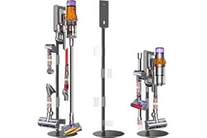 Lasvea Height-Adjustment Vacuum Stand for V7/V8/V9/V10/V11/V12/V15/Gen5,Pure Metal Storage Holder with 4 Secure Clips &Max 9 Accessories,Easy-Access Storage docking station