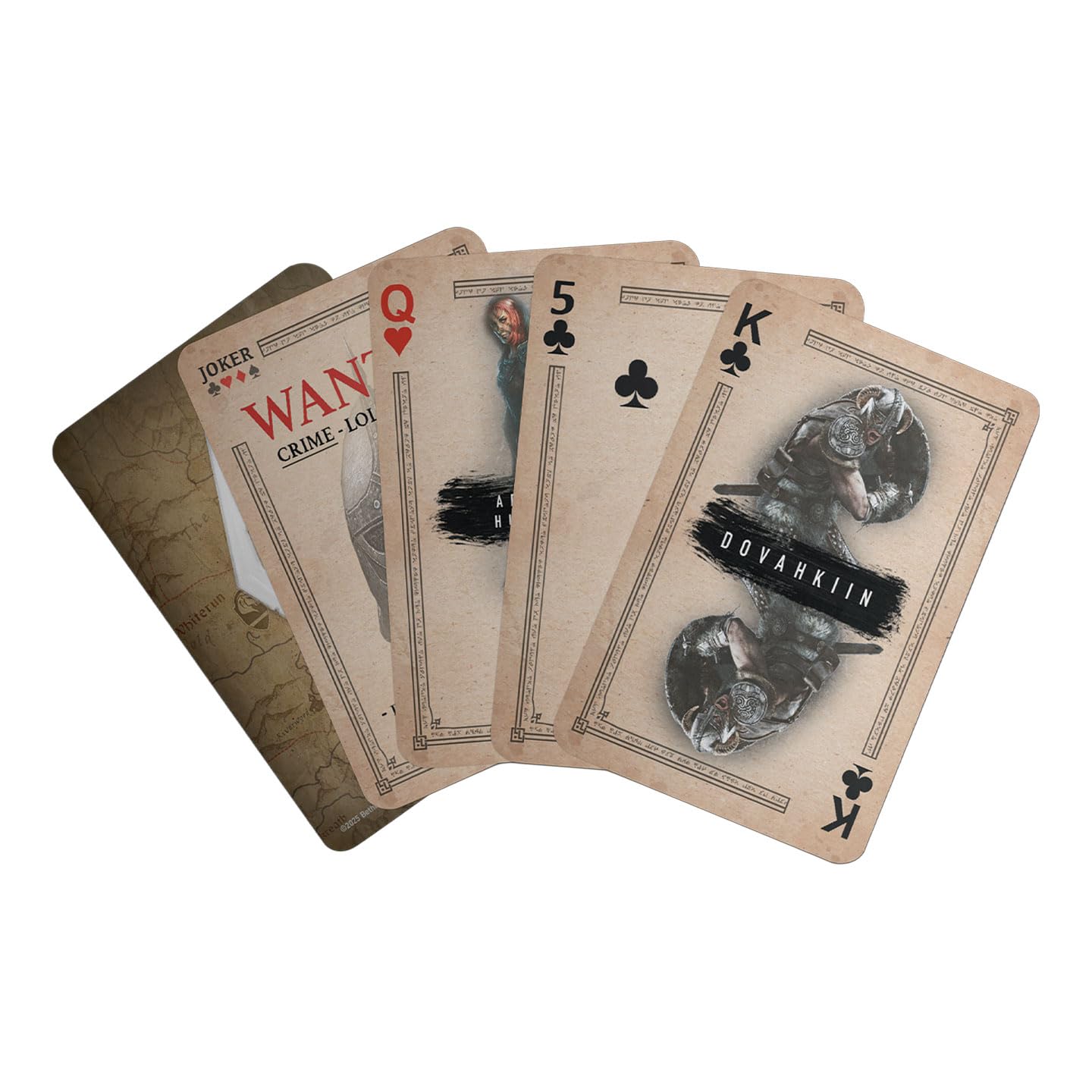 The Elder Scrolls V: Skyrim Playing Cards – Officially Licensed Deck with Unique Artwork, 52 Cards + 2 Jokers, Durable Card Stock, Collectible Gift for Gamers & Fans