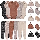 Kiddiezoom Unisex Baby Layette Essentials Giftset Clothing Set 19-Piece For Newborn Baby