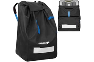Fosmon Padded Car Seat Travel Bag for Airplane, Water Resistant Car Seat Backpack with Adjustable Straps, Heavy Duty Large Ga