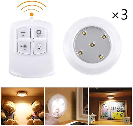 Madprice Set 3x Licht 5 Led Lampen Mit Fernbedienung Amazon De Elektronik