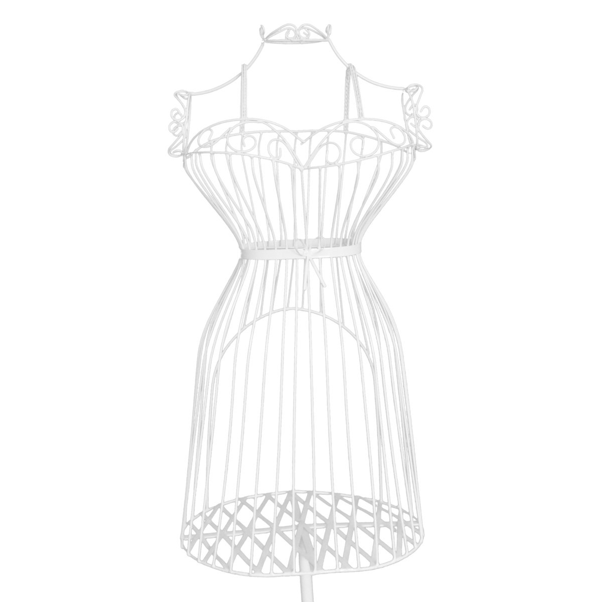 Manichino Da Sarta Bella Donna In Metallo - Stile Vintage Bianco Antico - Ideale Per Esposizioni - Foto 7