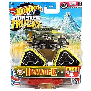 Hot Wheels Monster Trucks Selection of 1:64 Scale Collectible Die-Cast Metal Toy Trucks, Giant Wheels & Stylized Chassis…