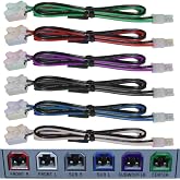 Digital Restock - 6 Home Theater Speaker Cables for Sony Samsung Etc / 4.2mm Connectors/Includes Tool-Free Wire Crimp Splices.