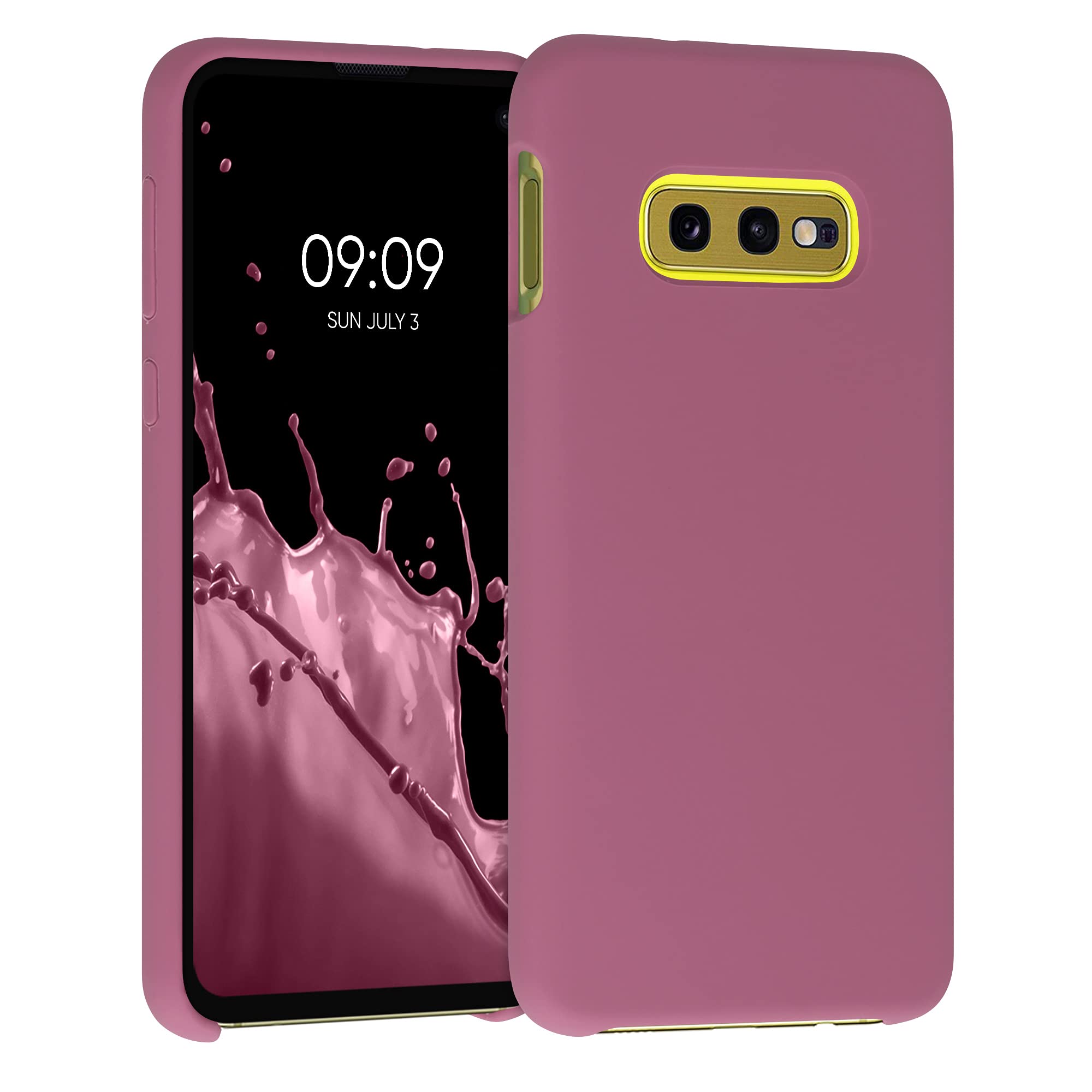 kwmobile Case Compatible with Samsung Galaxy S10e Case - TPU Silicone Phone Cover with Soft Finish - Dark Rose — image 1