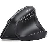 UGREEN Ergonomic Wireless Mouse, Bluetooth &amp; 2.4G Wireless, Quiet Clicks | 1000/1600/2000/4000 DPI, Up to 3 Device Connectivity, 6 Buttons, Multi-system compatibility, for Laptop, Desktop, PC